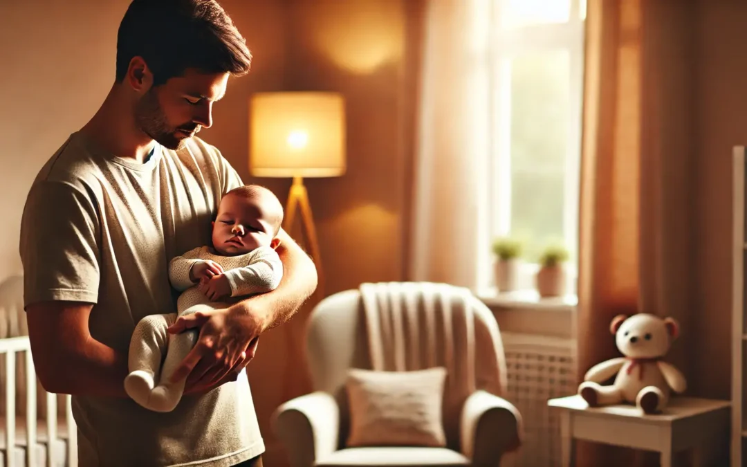 Parent Comforting Baby Before Bedtime