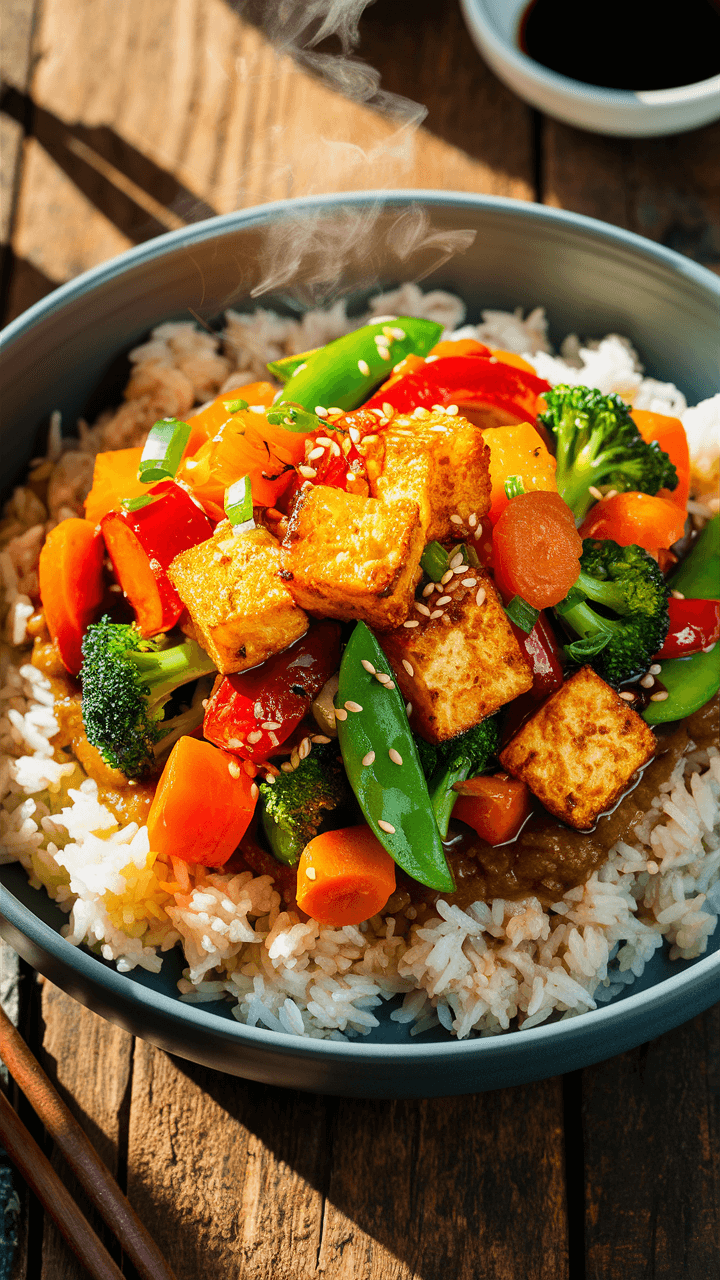 Tofu Stir-Fry with Brown Rice