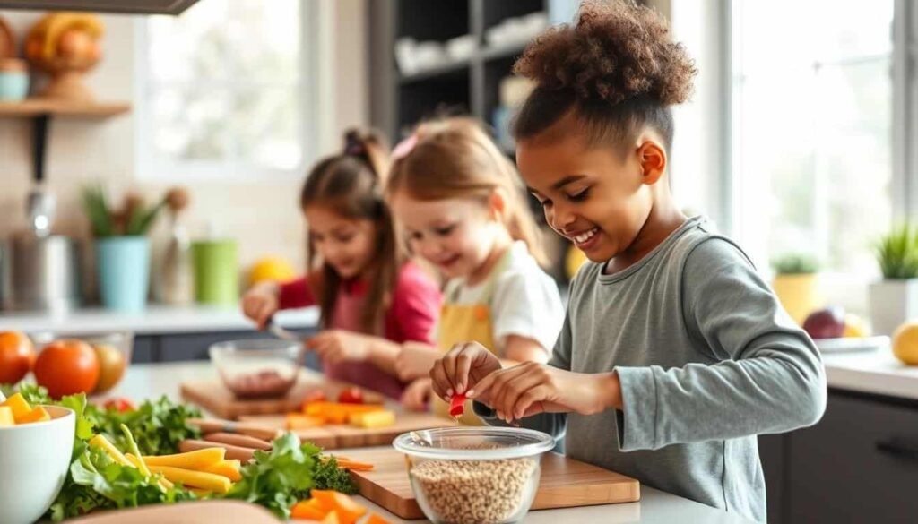 healthy meal prep with kids
