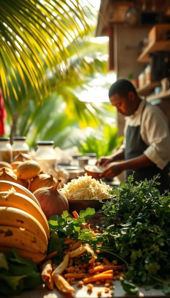 Caribbean vegan cooking