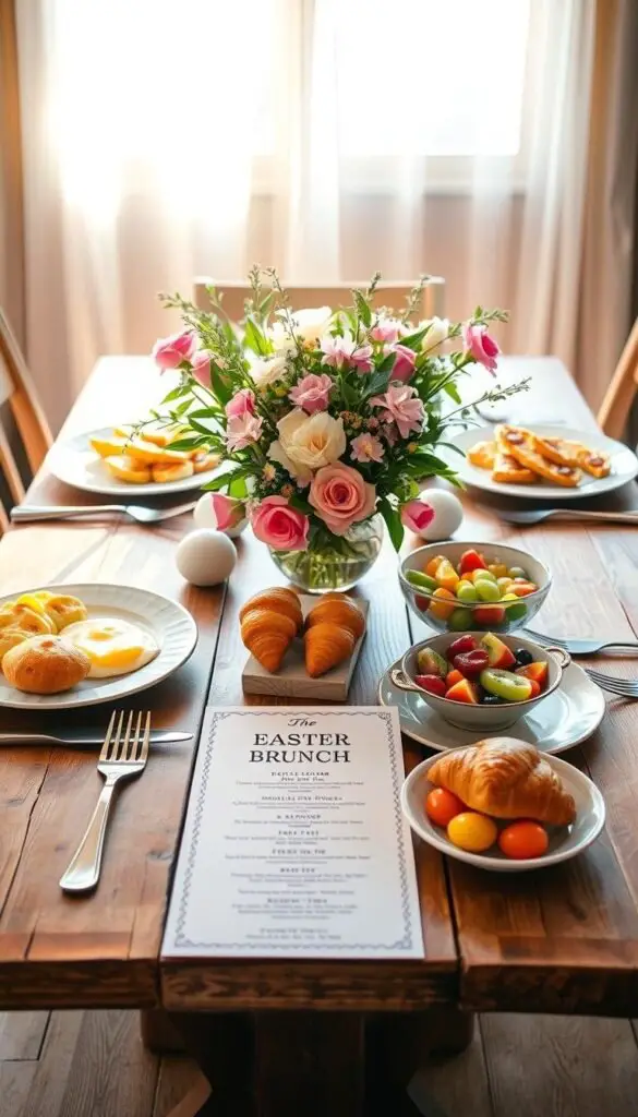 Easter brunch menu Easter brunch menu