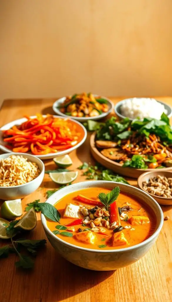 Thai vegan dish Thai vegan dish