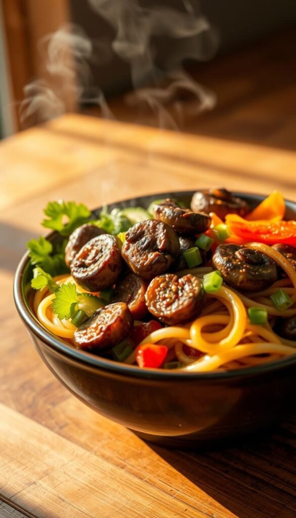 Vegan Korean bulgogi with mushrooms Vegan Korean bulgogi with mushrooms