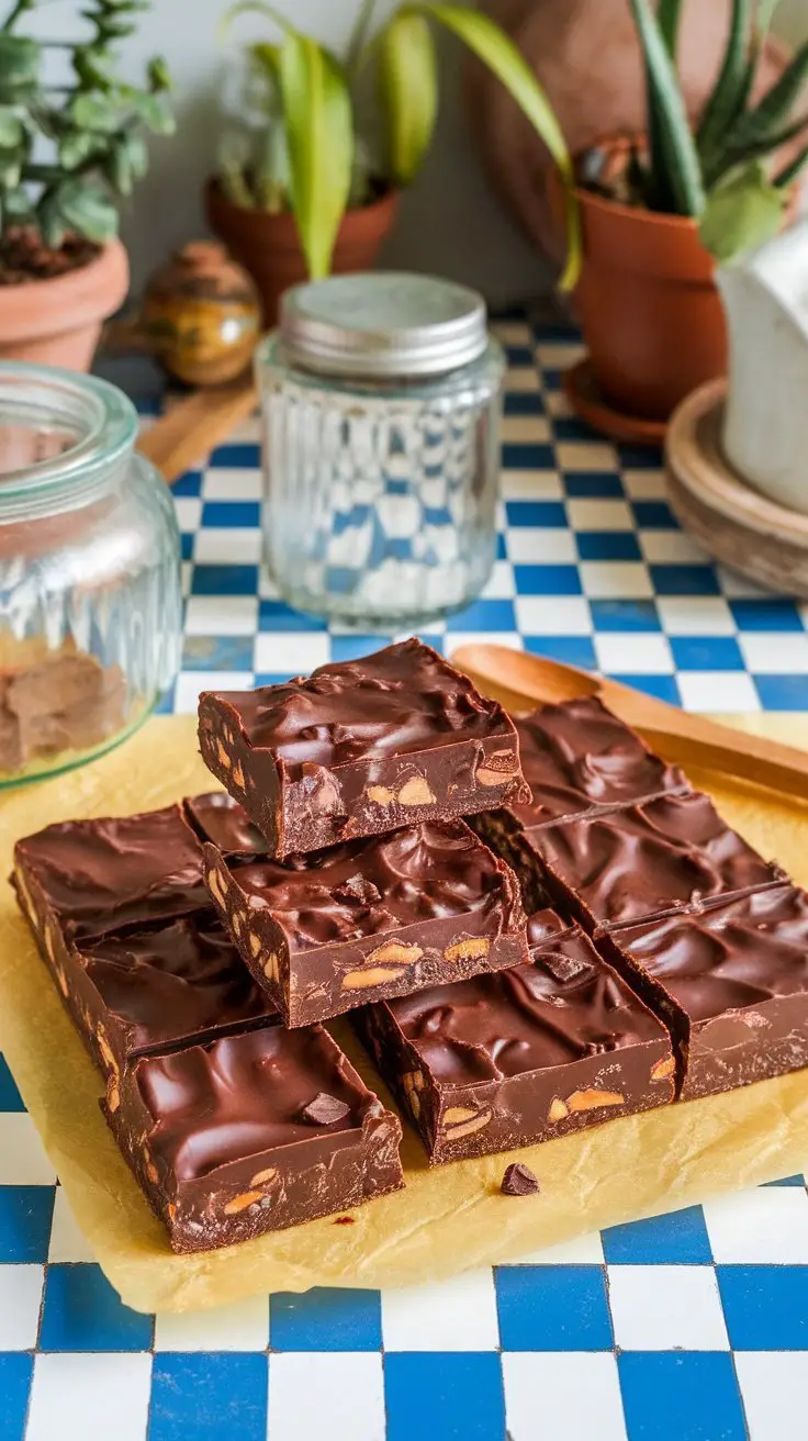 Delicious almond butter chocolate chip bars stacked on a yellow parchment paper