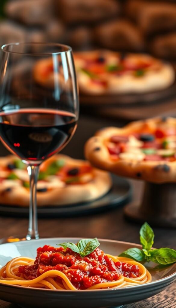 wine pairing for vegan pasta and pizza