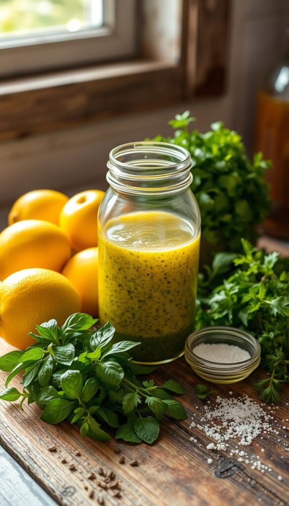 Mediterranean lemon herb dressing preparation