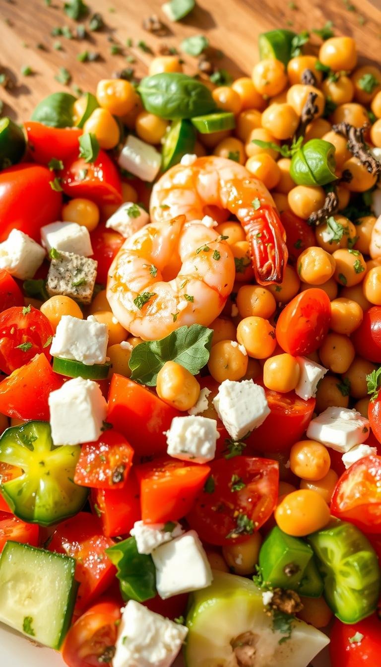 shrimp chickpea salad