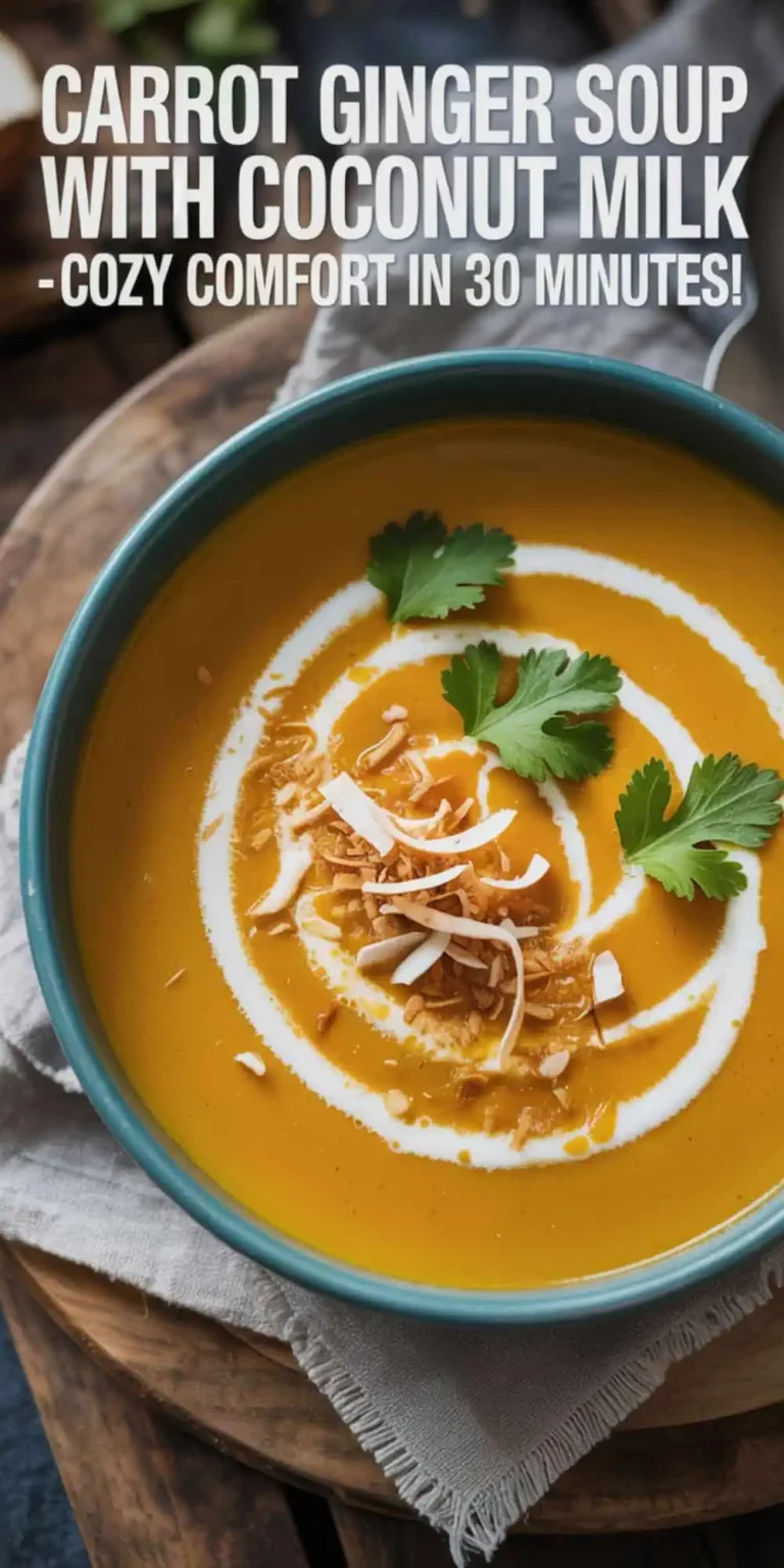 Carrot Ginger Soup with Coconut Milk