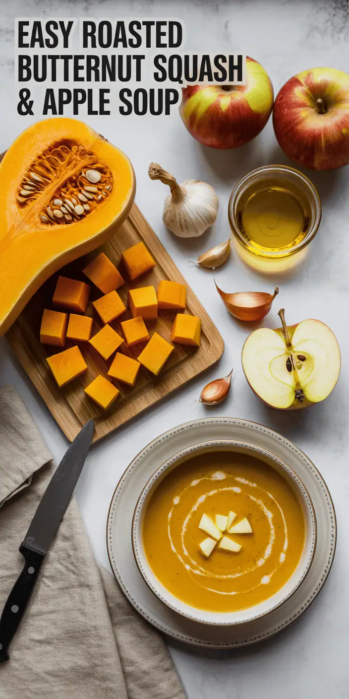 Roasted Butternut Squash & Apple Soup