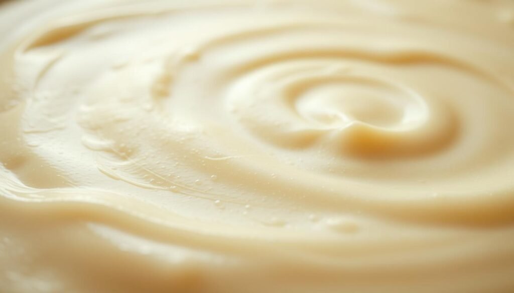 A creamy, velvety soup texture fills the frame, glistening with subtle highlights. The foreground features a rich, smooth consistency, with a slight sheen that catches the soft, diffused lighting. In the middle ground, subtle swirls and gentle ripples add depth and movement, hinting at the comforting warmth of the soup. The background fades into a hazy, atmospheric blur, allowing the textural focus to take center stage. The overall mood is one of soothing indulgence, inviting the viewer to imagine the satisfying mouthfeel and comforting flavors of a perfectly creamy soup. A creamy, velvety soup texture fills the frame, glistening with subtle highlights. The foreground features a rich, smooth consistency, with a slight sheen that catches the soft, diffused lighting. In the middle ground, subtle swirls and gentle ripples add depth and movement, hinting at the comforting warmth of the soup. The background fades into a hazy, atmospheric blur, allowing the textural focus to take center stage. The overall mood is one of soothing indulgence, inviting the viewer to imagine the satisfying mouthfeel and comforting flavors of a perfectly creamy soup.