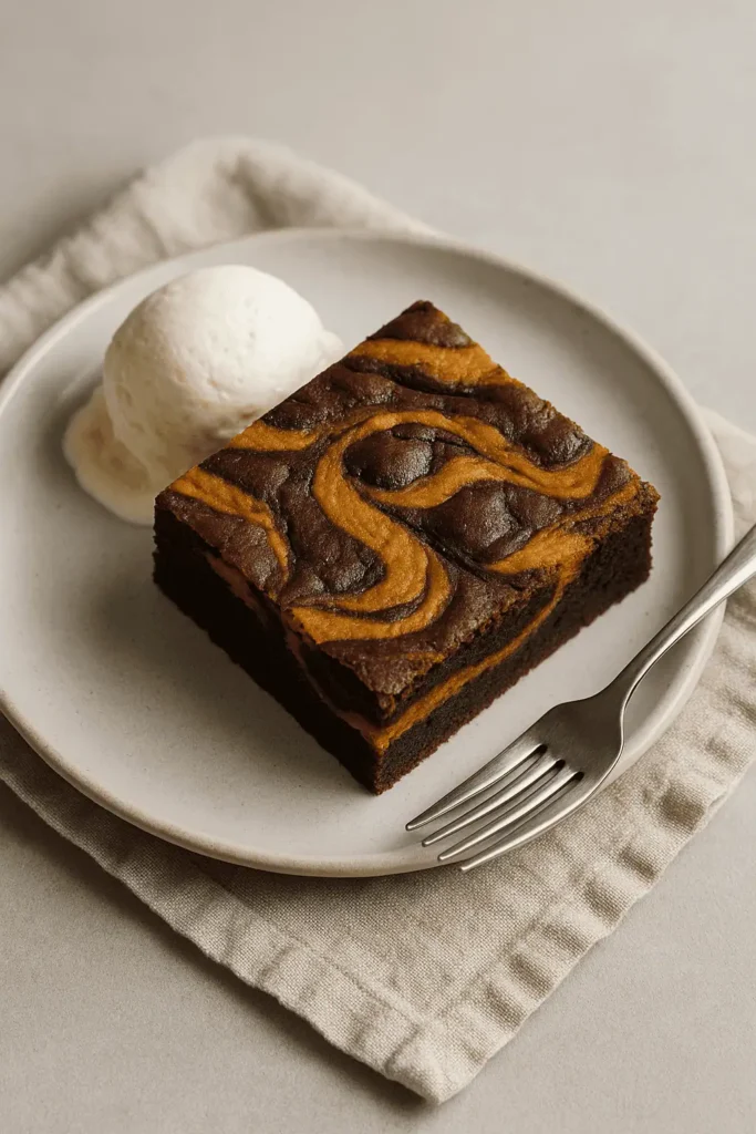 Marbled Pumpkin Brownies